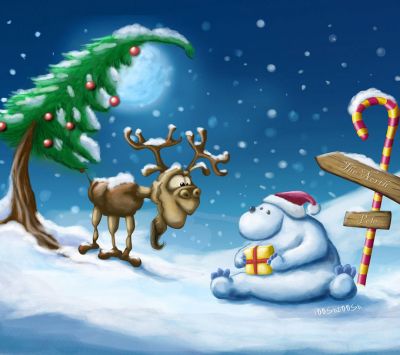 Niedliche Weihnachtsfiguren
