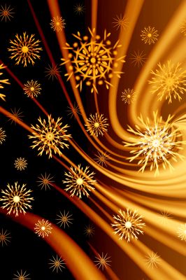 Goldene Schneeflocken Abstraktes Design