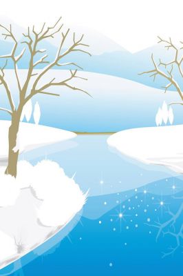 Winterlandschaft mit Fluss