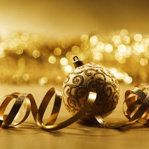 Goldene Weihnachtsdekoration