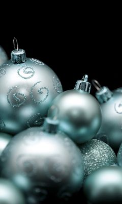 Elegante Blaue Weihnachtsornamente