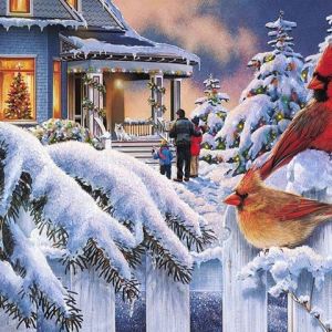 Winterwunderland Weihnachts Szene
