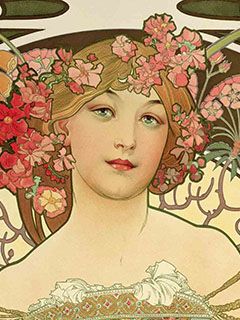Florale Kunst von Alphonse Mucha
