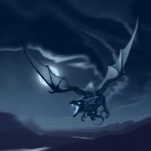 Majestätischer Drache im Flug