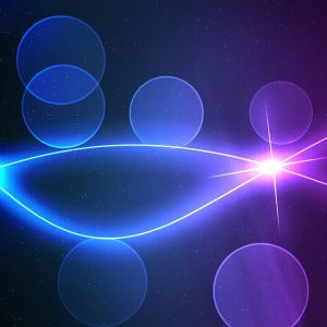 Lebendiges Blau-Violettes Abstraktes Design