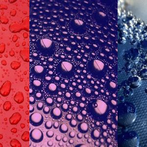 Bunte Wassertropfen