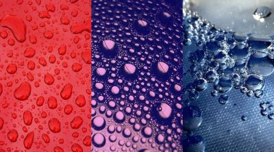 Bunte Wassertropfen