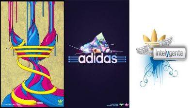 Bunte Kunst von Adidas