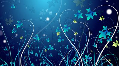 Blaues Florales Abstrakt