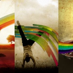 Bunte Abstrakte Regenbogenkunst