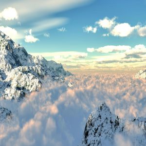 Majestätische Schneebedeckte Berge