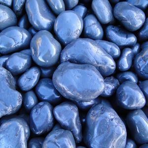 Glänzende Blaue Kieselsteine