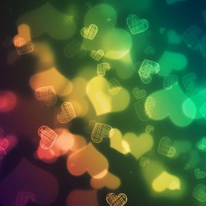 Bunte Herzmuster