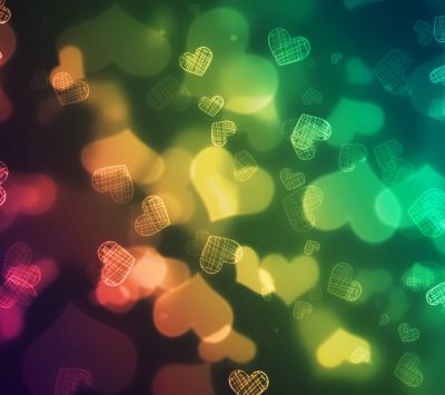 Bunte Herzmuster