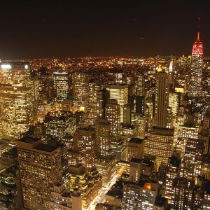 New Yorker Skyline bei Nacht