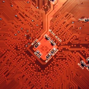 Rotes Schaltkreisdesign