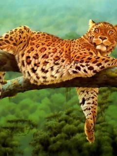 Leopard auf einem Ast