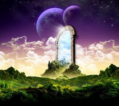 Fantastisches Portal in der Natur