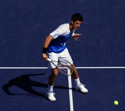Tennis Spieler in Aktion