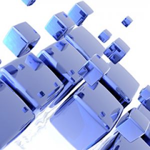 Blaue Abstrakte Würfel
