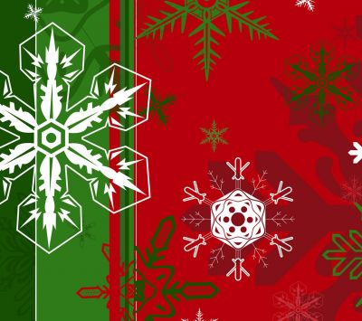 Bunte Weihnachts-Schneeflocken