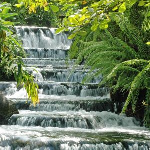 Ruhiger Wasserfall in der Natur