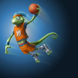 Basketball-Eidechse Charakter