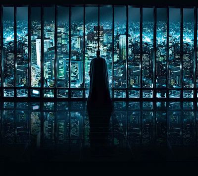 Batman in der Stadtlandschaft