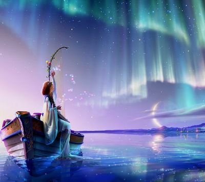 Fesselnde Aurora Fantasieszene