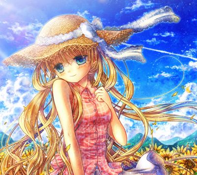Anime Mädchen in der Natur