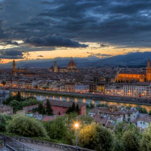Florenz Skyline bei Sonnenuntergang