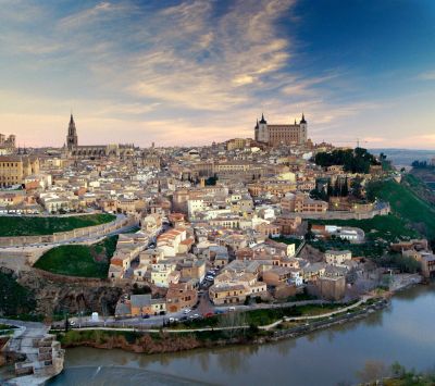 Toledo Skyline bei Sonnenuntergang