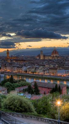 Florenz Skyline bei Sonnenuntergang