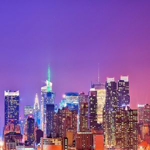 New Yorker Skyline bei Nacht