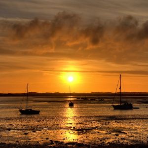 Sonnenuntergang über Wasser