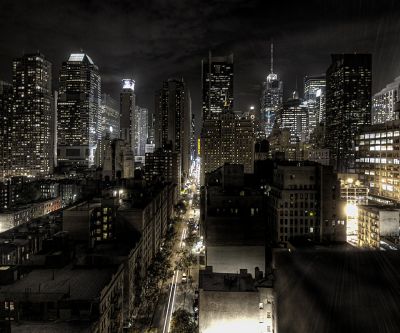 Stadtansicht bei Nacht
