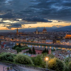 Florenz Skyline bei Sonnenuntergang