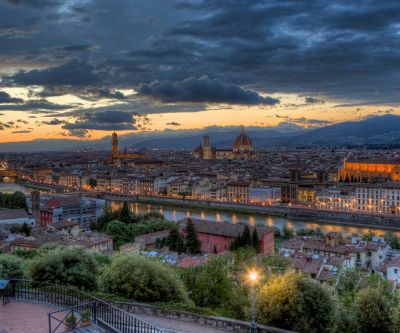 Florenz Skyline bei Sonnenuntergang