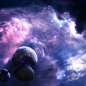 Galaktische Nebel und Planeten