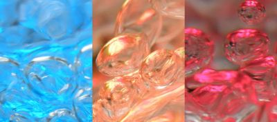 Bunte Wasserblasen