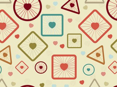 Bunte Herzmuster
