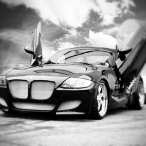 Elegantes Schwarzes Sportauto