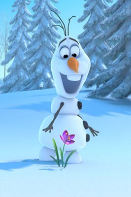 Olaf aus Die Eiskönigin mit Blume