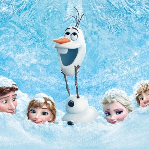 Frozen Charaktere im Schnee