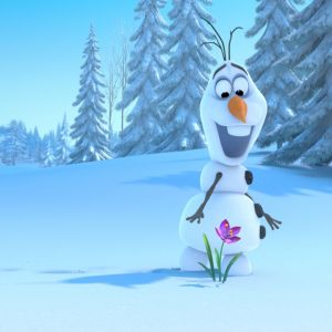 Olaf aus Die Eiskönigin mit Blume
