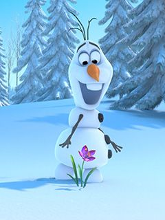 Olaf aus Die Eiskönigin mit Blume
