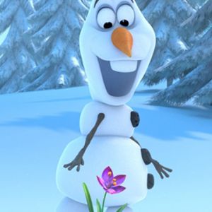Olaf aus Die Eiskönigin mit Blume