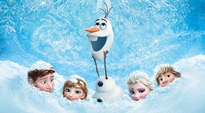 Frozen Charaktere im Schnee