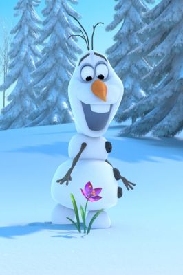 Olaf aus Die Eiskönigin mit Blume