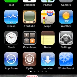 Klassischer iPhone-Startbildschirm